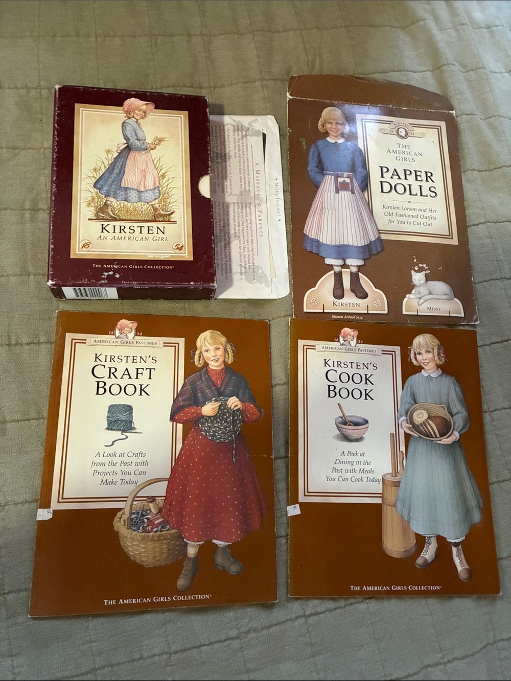 American Girl vintage Kirsten Paper Dolls & Books Set